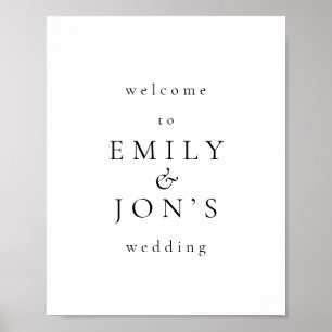 Printable Minimalist Welcome Wedding Sign