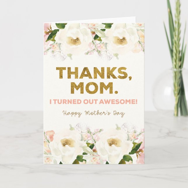 Printable Mother's Day Card | Mum Flowers Card (Front)