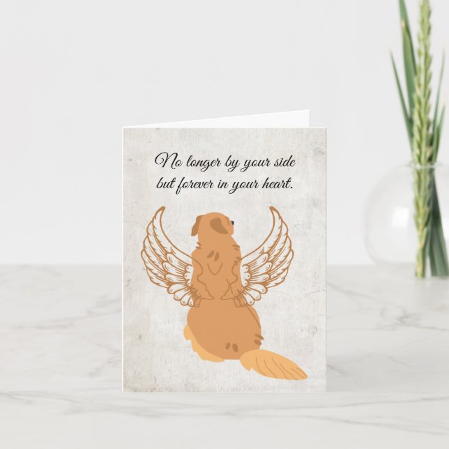 Printable Pet Condolence Card with Dogs with Wings (Front)