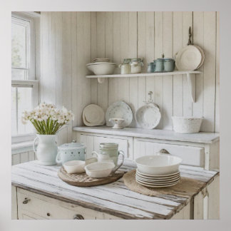 Printable photo Shabby chic Kitchen Modern Poster