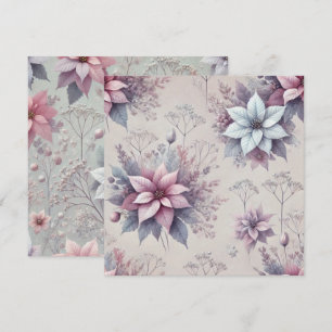 Printable Pink and Lavender Poinsettia Scrapbook Invitation