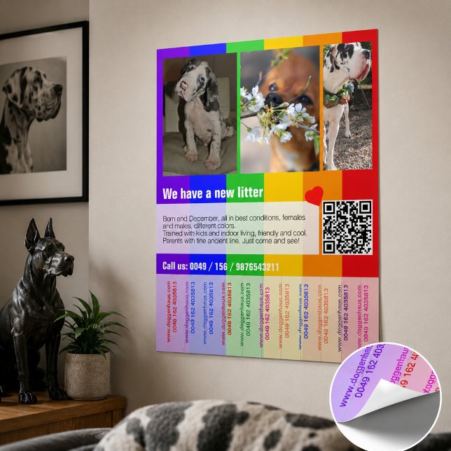 printable puppies for sale template poster (Creator Uploaded)