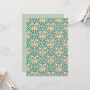 Printable Retro Sage Sand Cheerleader Mandala Tile Invitation