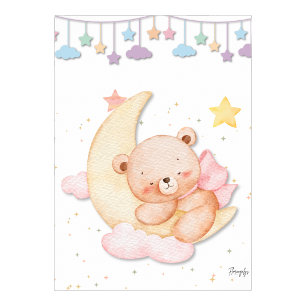 Printable Sleeping Teddy Bear Wall Art 