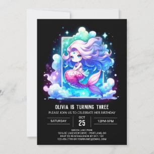 Printable Sweet Mermaid Birthday Invitation