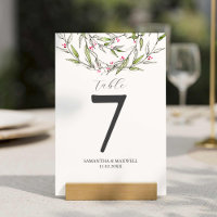 Printable Table Number Christmas Botanicals