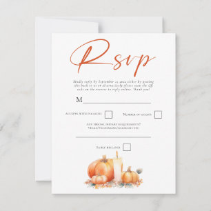 Printable Terracotta Orange Pumpkin Candle QR Code Card