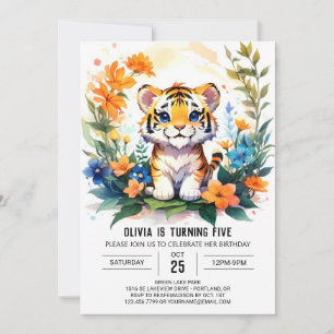 Printable Tiger Boy Birthday Invitation