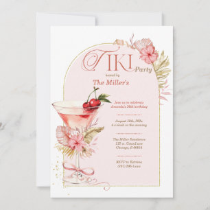 Printable Tiki Party Template Invitation