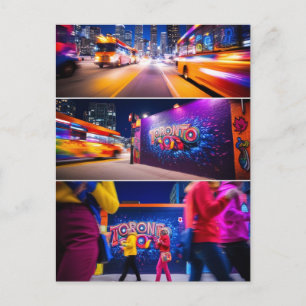 Printable Toronto Canada Travel Art Vintage Postcard