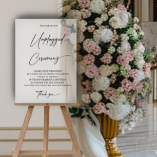 Printable Unplugged Ceremony Acrylic Sign