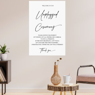 Printable Unplugged Ceremony Acrylic Sign