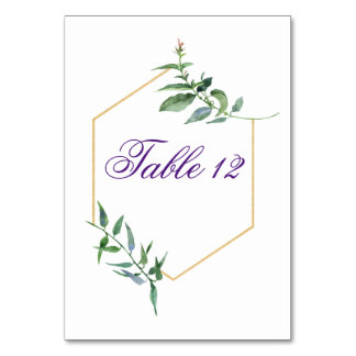 Printable Wedding Table Numbers, Rustic Greenery Number