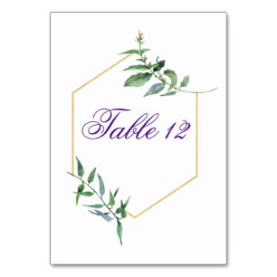Printable Wedding Table Numbers, Rustic Greenery Table Number