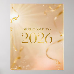 Printable “Welcome to 2026” Poster – Golden Dawn N