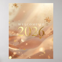 Printable “Welcome to 2026” Poster – Golden Dawn N