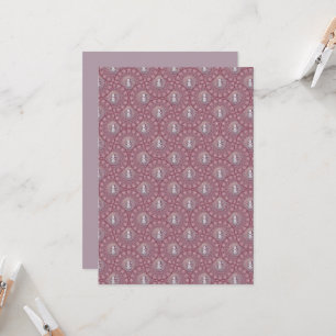 Printable Whimsical Pink Snowman Mandala Ogee Fans Invitation