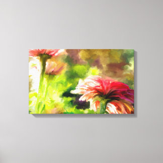 Printable Wildflower Field Landscape Oil Painting Canvas Print