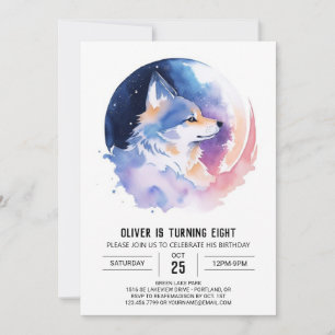 Printable Wolf Birthday Invitation
