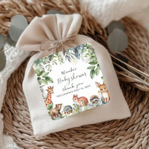 Printable Woodland Baby Shower Thank You Square Sticker