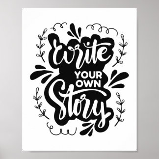 Printable Write Your Own Story, Creative home deco Poster