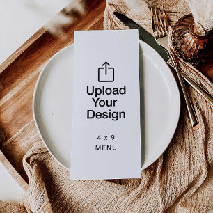 Printed 4" x 9" Menu