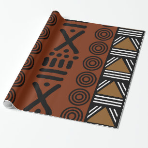 Printed African Bogolan Gift Wrapping Paper