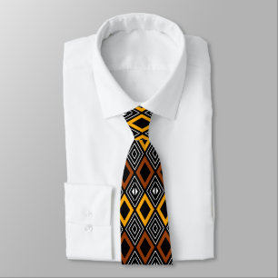 Printed African Bogolan Mud Cloth Tie