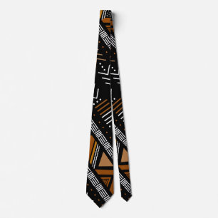 Printed  African Bogolan Neck Tie