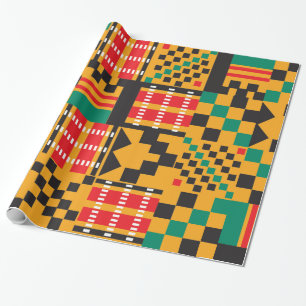 Printed African Kente Gift Wrapping Paper