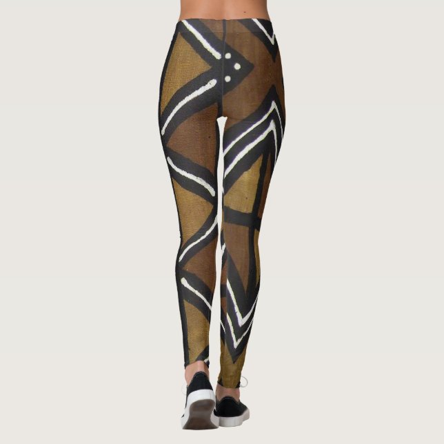  Printed African mud cloth leggings (Back)