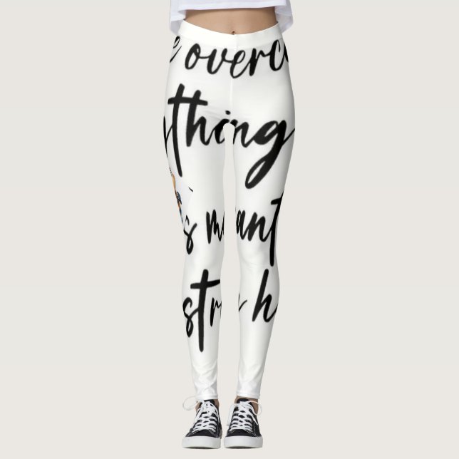 PRINTED B&W DISIGN ON Leggings (Front)