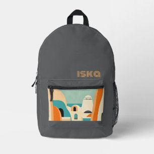 Printed Backpack