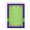 PRINTED BOW Purple Green Floral Wedding Invitation