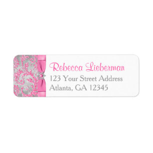 PRINTED Bow Winter Wonderland Return Address Label