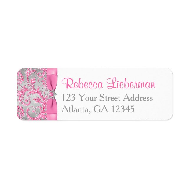 PRINTED Bow Winter Wonderland Return Address Label (Front)