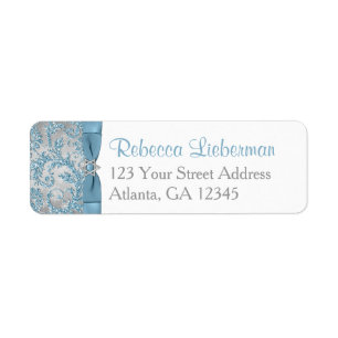 PRINTED Bow Winter Wonderland Return Address Label