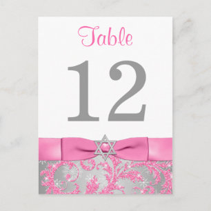 PRINTED Bow - Winter Wonderland Table Number Card