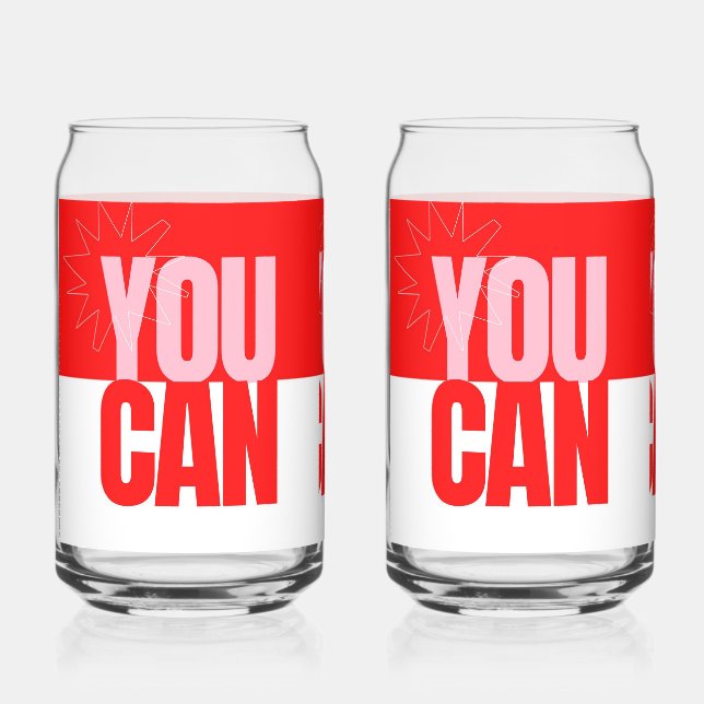 Printed Can Glass Drinkware Set (Front)