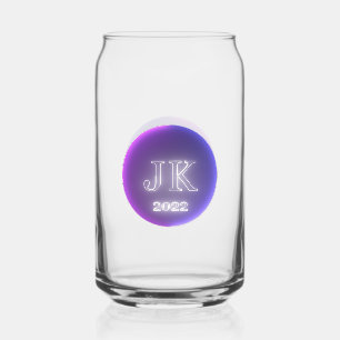 Printed Can Glass JK 2022 Pink Purple Logo