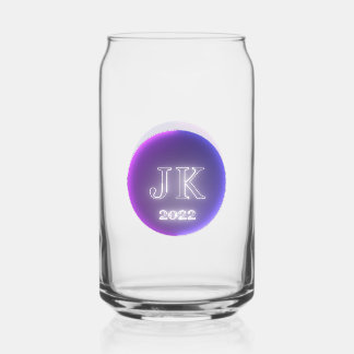 Printed Can Glass JK 2022 Pink Purple Logo