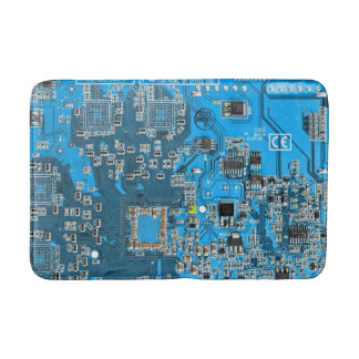 Printed Circuit Assembly PCB Blue Circuit Board Bath Mat