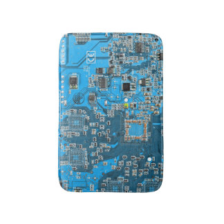 Printed Circuit Assembly PCB Blue Circuit Board Bath Mat