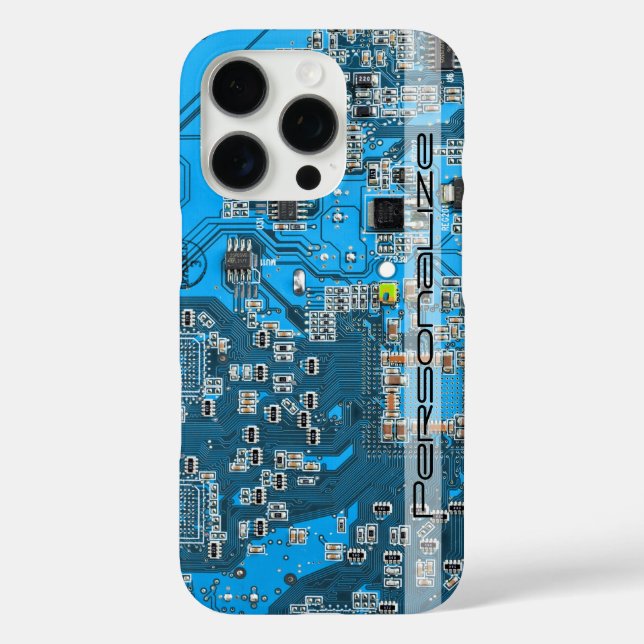 Printed Circuit Assembly PCB Blue Circuit Board Case-Mate iPhone Case (Back)
