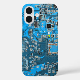 Printed Circuit Assembly PCB Blue Circuit Board iPhone 16 Case