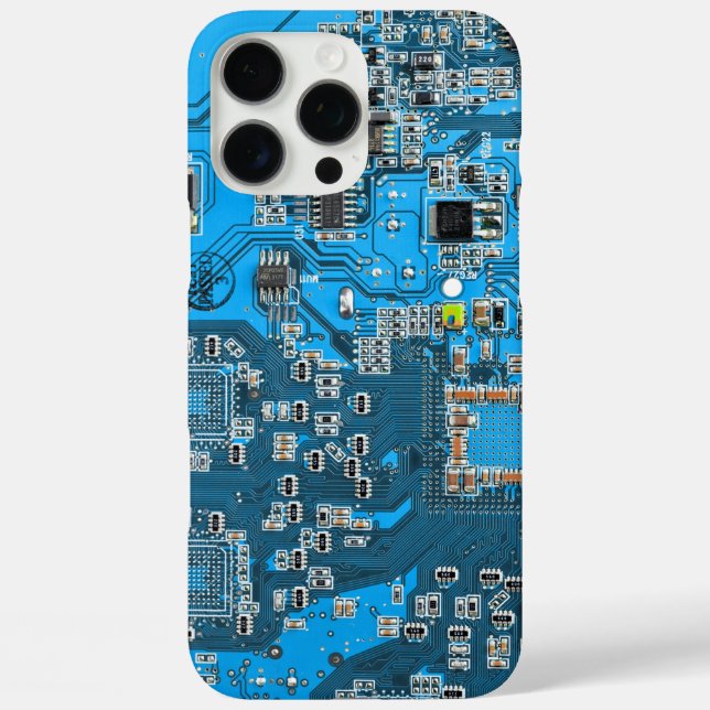 Printed Circuit Assembly PCB Blue Circuit Board Case-Mate iPhone Case (Back)