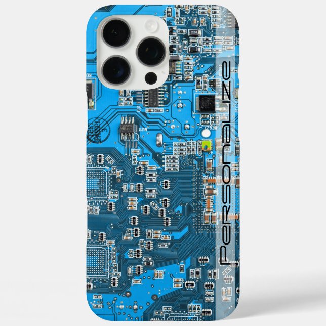 Printed Circuit Assembly PCB Blue Circuit Board Case-Mate iPhone Case (Back)