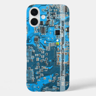 Printed Circuit Assembly PCB Blue Circuit Board iPhone 16 Plus Case