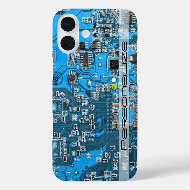 Printed Circuit Assembly PCB Blue Circuit Board Case-Mate iPhone Case (Back)