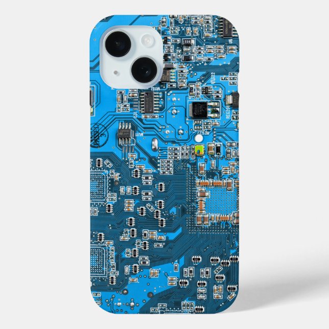 Printed Circuit Assembly PCB Blue Circuit Board Case-Mate iPhone Case (Back)